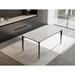 George Oliver Josha 62.99" L Modern Dining Table w/ Aluminum Alloy Legs Marble Kitchen Table for 6 Metal in White/Black | Wayfair