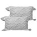 Dakota Fields Chimira Embroidered Cotton Indoor/Outdoor Throw Pillow Polyester/Polyfill/Cotton in Gray | 4.5 H x 20 W x 12 D in | Wayfair