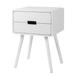 George Oliver Karema Nightstand Wood in White | 24.2 H x 17.5 W x 15 D in | Wayfair DAF07DF21A97490F9416D3937791B1AF