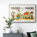 August Grove® Gnome Sweet Gnome Framed On Canvas Print Canvas, Solid Wood in Green/Red/White | 27 H x 41 W x 1.5 D in | Wayfair