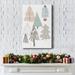 The Holiday Aisle® Christmas Tree Sketchbook Collection B On Canvas Print Canvas, Solid Wood in Brown/Green/Pink | 12 H x 8 W x 1.5 D in | Wayfair