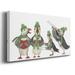 The Holiday Aisle® Puffin Quartet Canvas, Solid Wood in Black/Green/White | 24 H x 48 W x 1.5 D in | Wayfair 9DC35A09B41E4DC5A8E401DDAC3E95A8