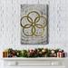 The Holiday Aisle® Five Golden Rings - Gold Leaf Holiday Canvas, Solid Wood in Gray | 8 H x 12 W x 1.5 D in | Wayfair