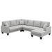 Multi Color Sectional - Latitude Run® Terin 3 - Piece Upholstered Chaise Sectional | 33.5 H x 108 W x 85.5 D in | Wayfair