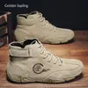 Golden Sapling Leichte Herrenstiefel Mode Retro Leder Freizeitschuhe Klassiker Taktische Schuhe Winter Ankle Boot Herrenschuh