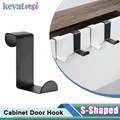 Door Hook S-Shape Stainless Steel Door Hanger Hooks Bathroom Kitchen Cabinet Door Hook Clothes Key