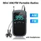 Mini Radio portatili AM/FM ricevitore tascabile altoparlante Stereo Radio ricaricabile con sveglia