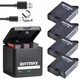 Batmax für GoPro Hero 7 Hero 6 Hero 5 Batterie Akku 1600mAh + USB Triple Ladegerät Typ C für goPro