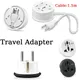 Universal Travel Adapter All in One Plug Adapter Worldwide Power Adaptor Wall Charger AC Outlet