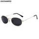 Kachawoo Oval Sunglasses For Men Small Metal Frame Black Red Pink Retro Sun Glasses Women New Year