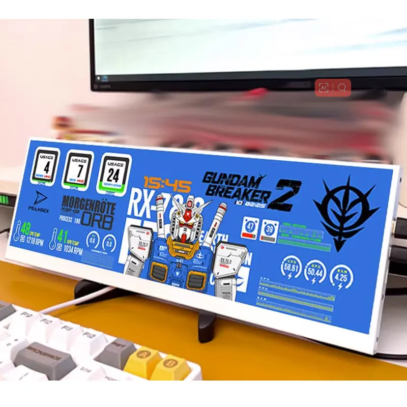 14 Zoll 4K tragbarer Monitor 3840*1100 Typ-C USB Stretched Bar 14" Touchscreen Auto Sub-Monitor Gaming Konsole Image