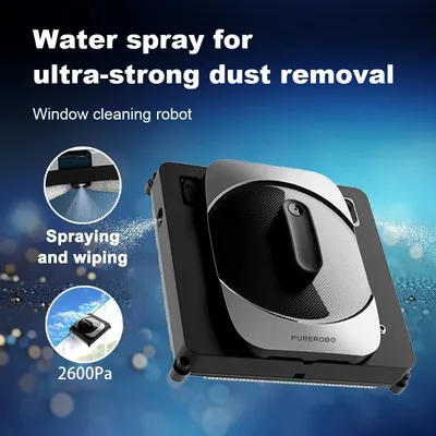 (Code Promo: 69GS08) （Code Promo: 139GS8）Purerobo W-S8S Roboter Fensterreiniger Fensterputzroboter Image