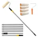 Paint Roller Brush Durable Painting Decorating Sponge Roller With Stainless Steel Telescopic Pole