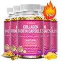Collagen Biotin Supplement - Hyaluronic Acid Biotin Vitamin C E - Hair Skin Nails Joint Support and