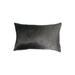 12" X 20" X 5" Gray And White Cowhide Pillow