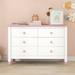 Wooden Storage Dresser with 6 Drawers,Storage Cabinet for kids Bedroom for Living Room, Hallway, Entryway