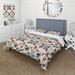 Designart "Blue Ikat Tribe Blend Fuse" Ikat Bedding Cover Set With 2 Shams