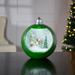 Green Christmas Decor Santa LED Lantern Ball Water Music Feature - Medium