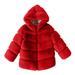 JHLZHS Jackets In Toddler Girls Toddler Girls Jacket Fall Fashionable Winter Toddler Kids Collar Soild Jackets Warm Hooded Woolen Jacket Coats Red-A 7-8 Years