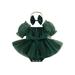 GXFC Infant Girls Fall Princess Dress Clothes 3M 6M 9M 12M 18M 24M Baby Girls Long Sleeve Bow Tulle Dress with Hairband 2-piece Casual Dress Clothing for Newborn Girl