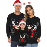 Clothes for Parents of Boys And Girls Teen Boys Girls 3D Print Cartoon Polka Dot Sweatshirt Tops Mom Dad Son Daughter 150-Xxlç �Black Family Matching Christmas Pajamas Sets