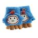 Wiueurtly Hats And Gloves for Kids Toddler Soft Convertible Flip Top Cartoon Gloves Kids Baby Boys Girls Winter Warm Knit Fingerless Mitten