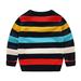 LYCAQL Baby Girl Clothes Toddler Kids Girls Boys Sweater Casual Stripe Prints Knitted Long Sleeve Outwear Top Sweater for (Black 2-3 Years)