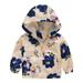 Clearance under 5.00 Lindreshi Winter Coats for Toddler Girls and Boys Toddler Kids Baby Boys Girls Fashion Cute Flowers Car Pattern Windproof Jacket Hooded Coat