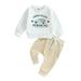 Shiningupup Baby Unisex Spring Summer Print Cotton Long Sleeve Tops Hoodie Long Pants Outfits Clothes for Kids 10 12 Boys Baby Boy Clothes Sets Baby Rompers 6 9 Months Boy