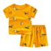 Toddler Kids Baby Boys Suit Girls 2 Piece Short Sleeve Shirts Tops Shorts Suit Yellow Cartoon Dog Casual Suit Baby Clothes Boy Long Sleeve Baby Boy Rompers 3 6 Months Pack