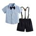 Toddler Boys Short Sleeve Red Striped Shirt Tops Shorts with Tie Child Kids Gentleman Outfits Toddler for Boys Toddler Boy Clothes 4T 5T Baby Rompers Boy Plain Baby Bodysuit Boy