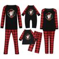 Christmas Family Pajamas Matching Sets Loungewear Sale Baby Christmas Striped Cute Snowman/Xmas/Santa Claus Graphic Long Sleeve Jumpsuit Family Clothes Pajamas Red qILAKOG Size 18-24 Months