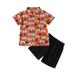 Toddler Boys Short Sleeve Hallowmas Cartoon Pumpkin Prints T Shirt Tops Shorts Child Gentleman Outfits Outfits Boy Toddler Boy Shirts 3T Graphic Baby Rompers Boy Short Sleeve