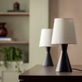 Habitat Modern Wood Table Lamp Pair - Black & White