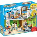 Playmobil City Life Furnished School Building With Digital Clock 9453