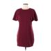 TOBI Casual Dress - Mini: Burgundy Solid Dresses - Women's Size Medium