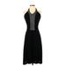 Ella Moss Cocktail Dress - Midi: Black Marled Dresses - Women's Size Small