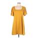 Good Luck Gem Casual Dress: Yellow Dresses - Women's Size Large