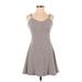 Very J Casual Dress - Mini: Brown Dresses - Women's Size Small