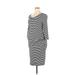 Isabel Maternity Casual Dress - Sheath: Gray Print Dresses - Women's Size Large