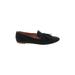 J.Crew Factory Store Flats: Slip-on Wedge Classic Black Print Shoes - Women's Size 6 1/2 - Almond Toe