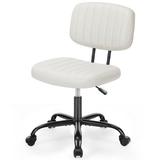 Ebern Designs Annajames Task Chair Upholstered in Gray/White | 34 H x 23 W x 18 D in | Wayfair 8C2109F4F1954A4489AE8CB3666DC3E3