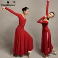 Robe de brevModerne pour Salle de Bal Tenue de Concours de Ballet Standard Rouge Longue Tango