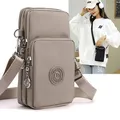 Sac de téléphone portable en nylon pour femme porte-monnaie sangle initiée petits sacs à