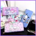 Sanurgente Cartoon Long Wallet Hello Kitty Kuromi Melody Cinnamon PVC Anime Print High