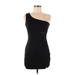 Forever 21 Casual Dress - Bodycon One Shoulder Sleeveless: Black Solid Dresses - Women's Size Medium