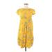 Old Navy Casual Dress: Yellow Floral Motif Dresses - Women's Size 10