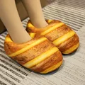 Creatività pane Toast pantofole in cotone per le donne 2023 muli di pelliccia scarpe donna pantofole