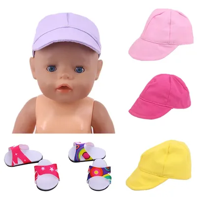 Doll Clothes Baseball Cap, Hat Fit for 43CM Born Baby Doll & 18 Inch American Doll Our Generation