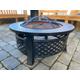 Round Steel Firepit With Copper Effect Bowl